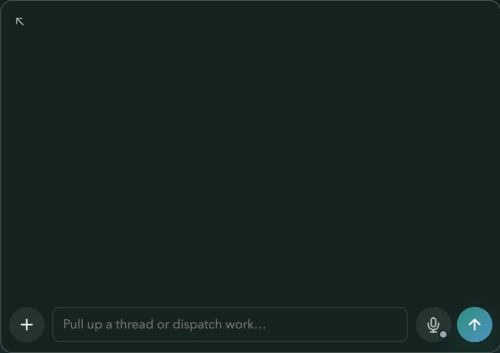 The actual Asyncly Command dock and its message controls